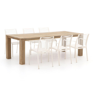 Apple Bee Hawaii/ROUGH-X 240cm dining tuinset 7-delig stapelbaar - Laagste prijsgarantie!