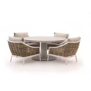 Apple Bee Milou/La Fonte ø 150cm low dining tuinset 5-delig - Laagste prijsgarantie!