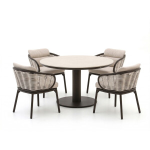 Apple Bee Pine Key/Melville ø 140cm dining tuinset 5-delig - Laagste prijsgarantie!