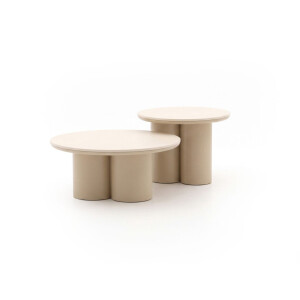 Apple Bee Tonga bijzet tuintafelset ø 80cm (h: 36cm)/ø 60cm (h: 44cm) - Laagste prijsgarantie!