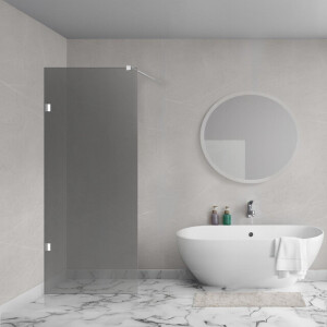 Aqua Vista Galatina Zijwand - 60x200cm - excl. montageset - rookglas R-GS-LX-P60-SG