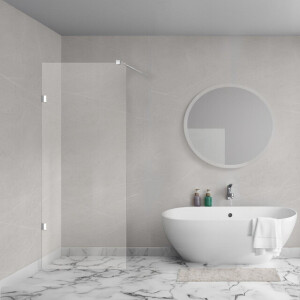 Aqua Vista Galatina Zijwand - 90x200cm - excl. montageset - helder glas R-GS-LX-P90