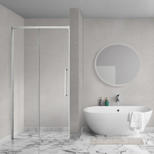 Aqua Vista Lokla Linea nisdeur - 140x200cm - incl. montageset - chroom R-SN-LC140-SCX