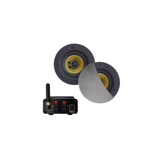 Aquasound Bluetooth Audio bluetooth audiosysteem - (30 watt / bt4.0 / auto-aux) - met rumba speakerset (mat chroom) - 230v/12v bmn30easy-rc