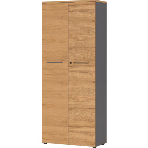 Archiefkast Agenda XL 197 cm hoog in grafiet met grandson eiken