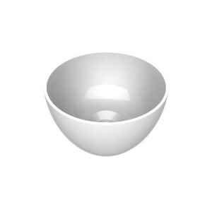 Arqua Olivia Waskom - 22x22cm - rond - opbouw - glans wit WAS104286