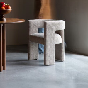 Dutchbone Eetkamerstoel 'Medina' Geweven stof, kleur Beige