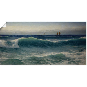 Artland Artprint Brekende golven. 1893 als artprint op linnen, poster in verschillende formaten maten