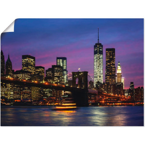 Artland Artprint Brooklyn Bridge als poster, muursticker in verschillende maten