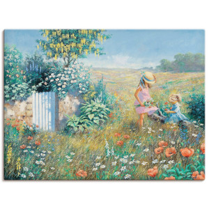 Artland Artprint Buiten de tuin als artprint op linnen, poster, muursticker in verschillende maten