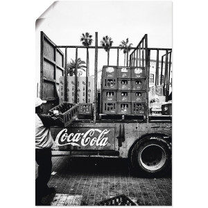 Artland Artprint CocaCola-vrachtwagen in el Jadida - Marokko als artprint van aluminium, artprint voor buiten, artprint op linnen, poster, muursticker