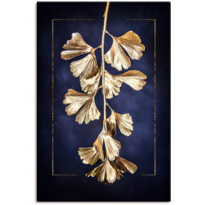 Artland Artprint Gouden gingko als artprint op linnen, poster in verschillende formaten maten