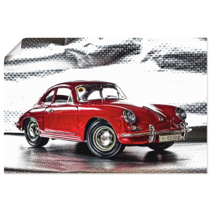 Artland Artprint Klassiek model - de Porsche 356 als artprint van aluminium, artprint voor buiten, artprint op linnen, poster, muursticker