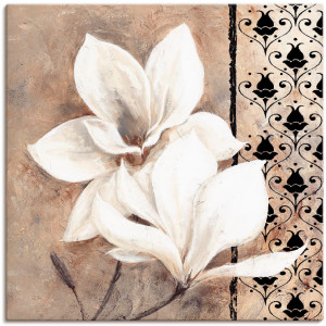 Artland Artprint Klassieke magnolia's als artprint op linnen in verschillende maten
