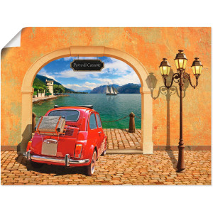 Artland Artprint Kleine Italiaanse haven als artprint op linnen, poster in verschillende formaten maten