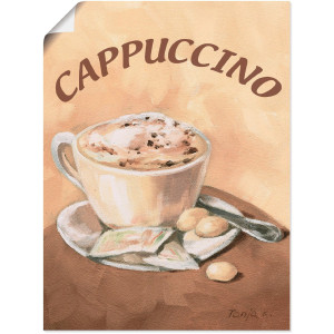 Artland Artprint Kopje cappuccino als artprint op linnen, poster, muursticker in verschillende maten