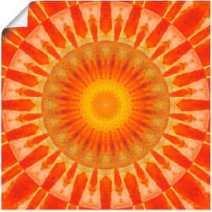 Artland Artprint Mandala zonsondergang als artprint op linnen, poster in verschillende formaten maten