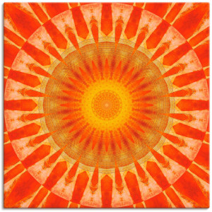 Artland Artprint Mandala zonsondergang als artprint op linnen, poster in verschillende formaten maten