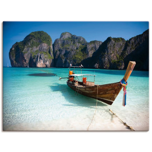 Artland Artprint Maya Bay, Koh Phi Phi Leh, Thailand als artprint op linnen, poster, muursticker in verschillende maten