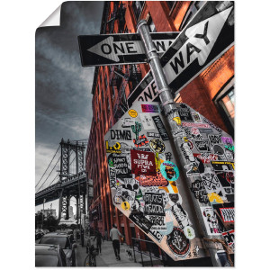Artland Artprint New York Street fotografie als artprint van aluminium, artprint voor buiten, artprint op linnen, poster in verschillende maten. maten