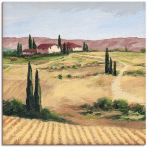 Artland Artprint op linnen Het Toscaanse landschap II