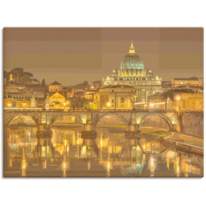 Artland Artprint op linnen Rome Sint-Pietersbasiliek