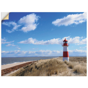 Artland Artprint op linnen Vuurtoren Sylt gespannen op een spieraam