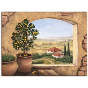 Artland Artprint Raam in Toscane als artprint van aluminium, artprint voor buiten, artprint op linnen, poster, muursticker