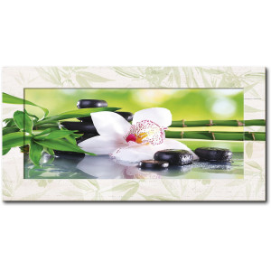 Artland Artprint Spa stenen bamboe takjes orchidee