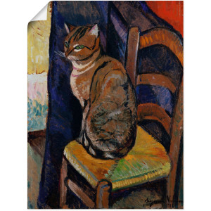 Artland Artprint Tekening stoel zittende kat. als artprint op linnen, poster, muursticker in verschillende maten