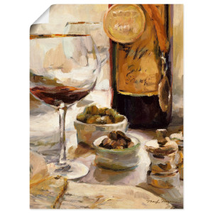 Artland Artprint Uitstekende wijn als artprint op linnen, poster in verschillende formaten maten
