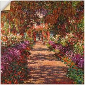 Artland Artprint Weg in Monets tuin in Giverny. 1902 als artprint van aluminium, artprint voor buiten, artprint op linnen, poster, muursticker