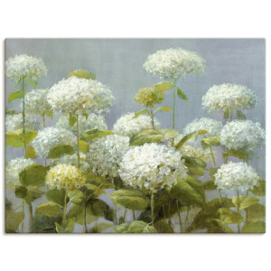 Artland Artprint Witte hortensia's tuin als artprint op linnen, poster, muursticker in verschillende maten