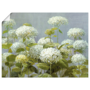 Artland Artprint Witte hortensia's tuin als artprint op linnen, poster, muursticker in verschillende maten