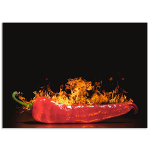 Artland Keukenwand Rode hete chilipeper Aluminium spatscherm met plakband, gemakkelijke montage