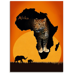 Artland Print op glas Afrika het zwarte continent