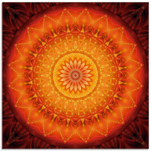 Artland Print op glas Mandala energie 1 in verschillende maten