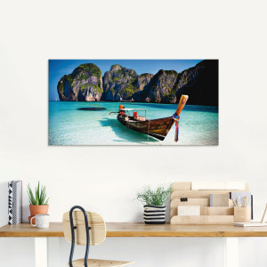 Artland Print op glas Maya Bay, Koh Phi Phi Leh, Thailand