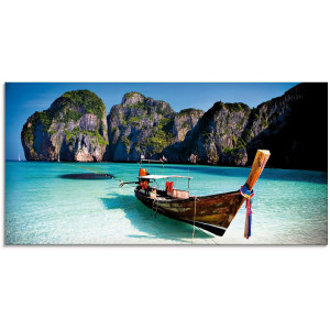 Artland Print op glas Maya Bay, Koh Phi Phi Leh, Thailand