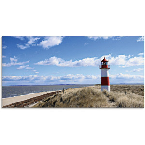 Artland Print op glas Vuurtoren Sylt in verschillende maten