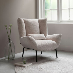 MUST Living Fauteuil 'Astro' Chenille, kleur Naturel