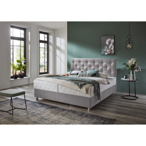 ATLANTIC home collection Boxspring Celia met pocketveringsmatras, bedkist en strassteentjes