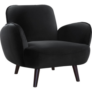 ATLANTIC home collection Fauteuil Ben met golfvering, massief houten poten, vrij plaatsbaar