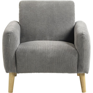 ATLANTIC home collection Fauteuil Moby met binnenvering, kleine zak en moderne ribfluwelen bekleding