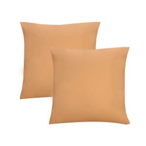 Biberna Fijne jersey kussenhoes (Goud, 40x40)
