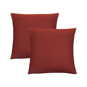 Biberna Fijne jersey kussenhoes (Roest, 40x40)