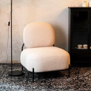 ZILT Fauteuil 'Brandan' Teddy, kleur Ivory