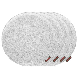 MAGMA 4 stoelkussens (Rond, Grijs)