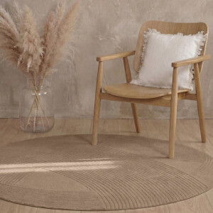 Vloerkleed Victoria Rond - Beige Xcm - Wol - Dekbed-Discounter.nl