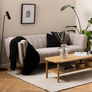 Bendt 3-zits Bank 'Liselot' Bouclé, kleur Beige